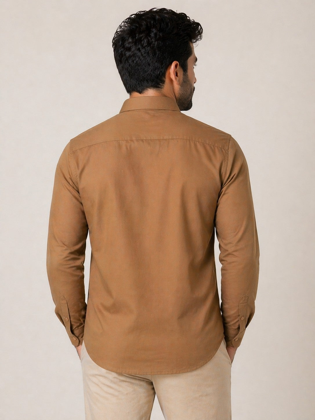 Caramel Embroidered Artisan Shirt