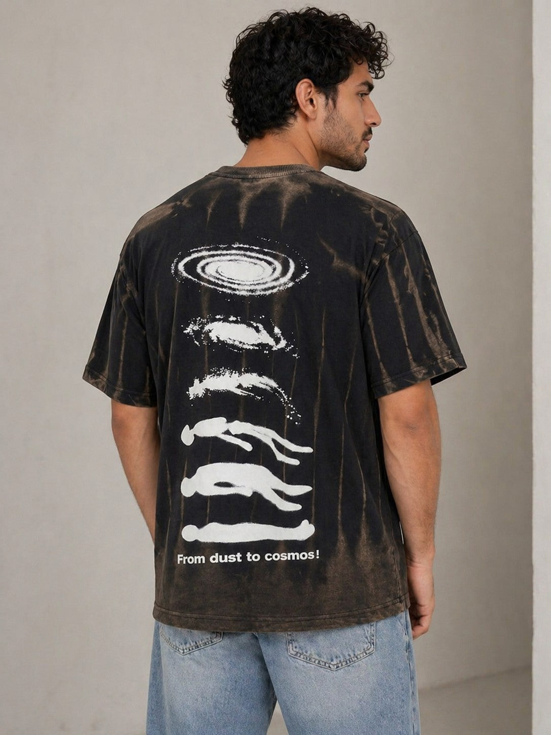 From Dust to Cosmos Acid Wash Oversized T-Shirt