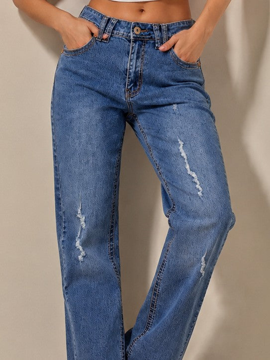 Women's Mid-Rise Flared Jeans in Dark Indigo Wash Blue