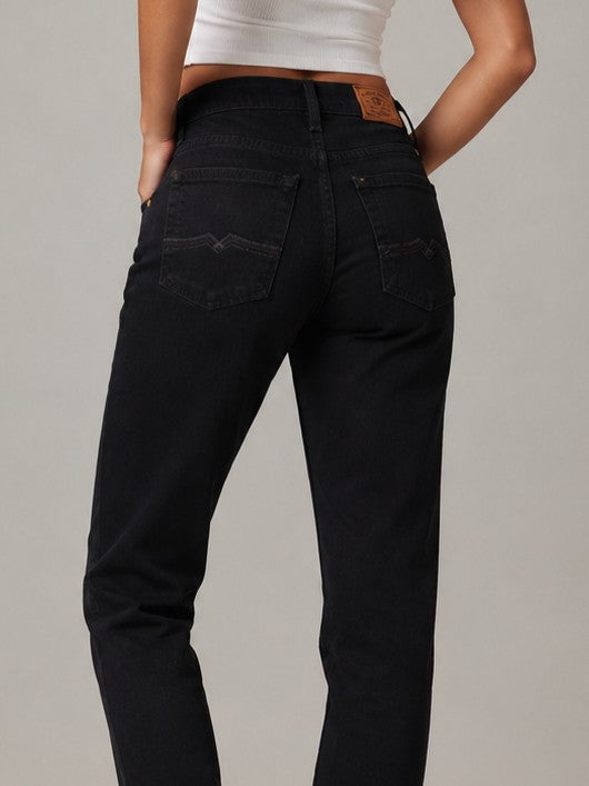 Women's Classic Black Straight Fit Jeans