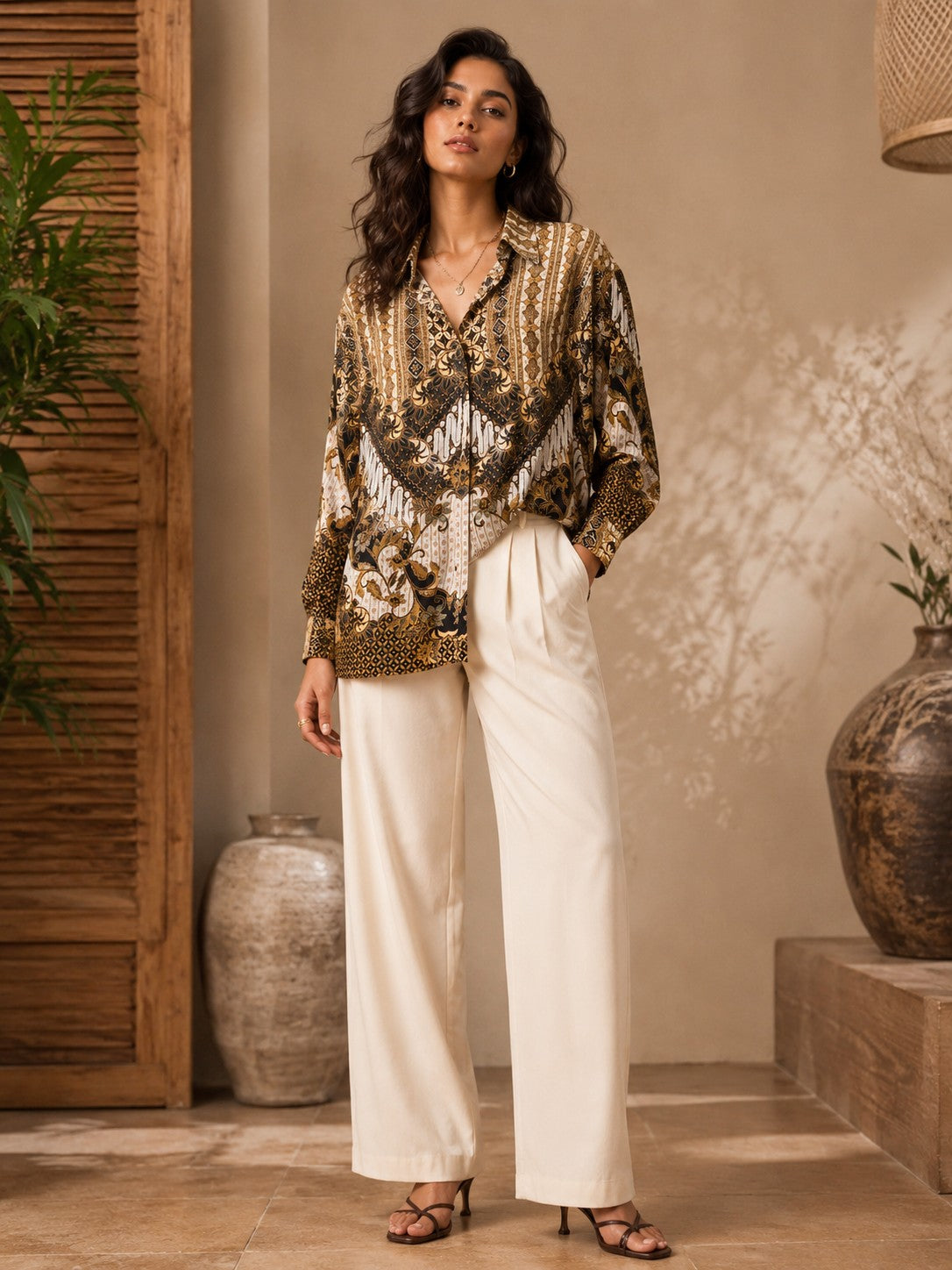Golden Heritage Women’s Printed Shirt