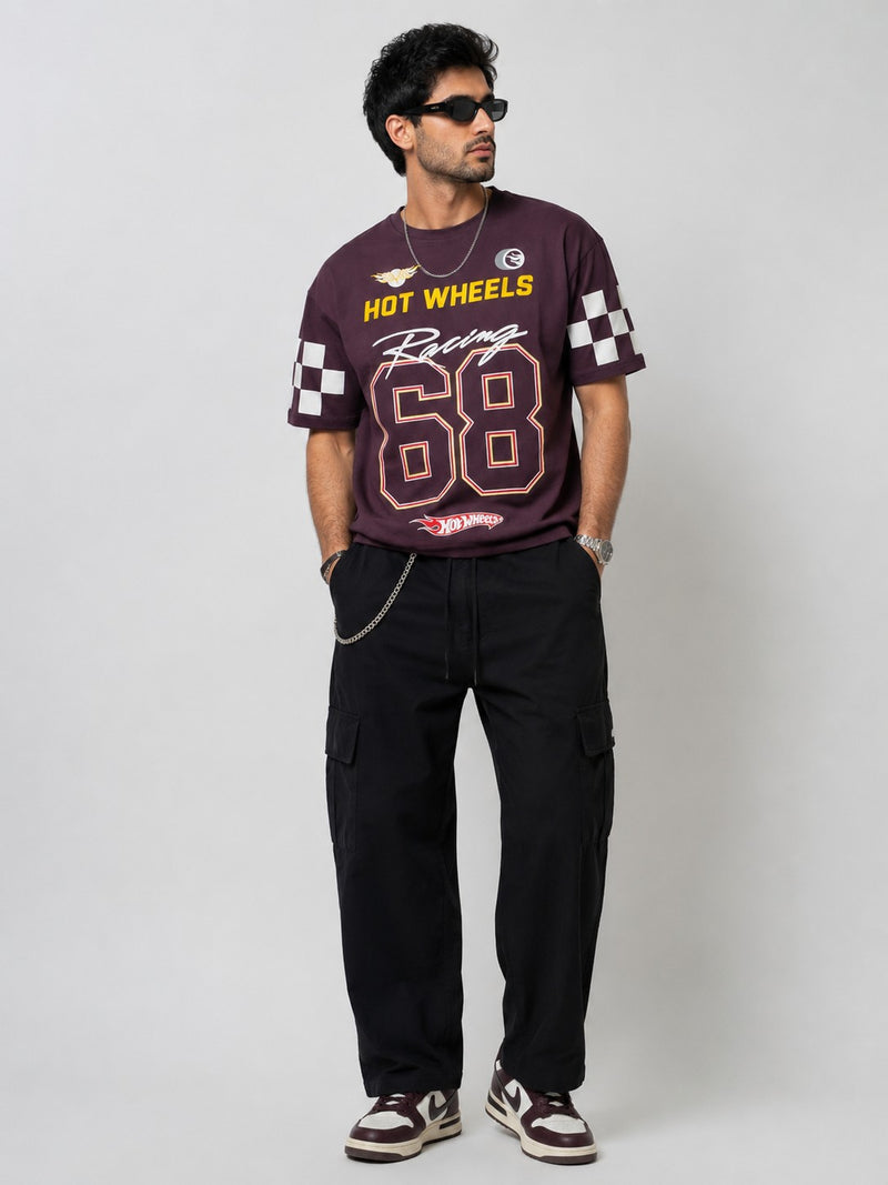 Men's Maroon Hot Wheels Racing Graphic TShirt
