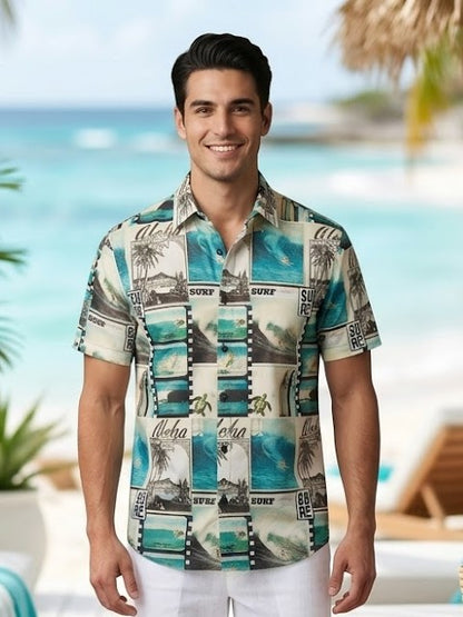 Aloha Surf Printed Casual Half Sleeve Shirt for Men