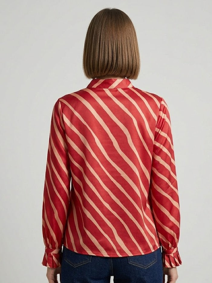 Women’s Satin Neck-Tie Top