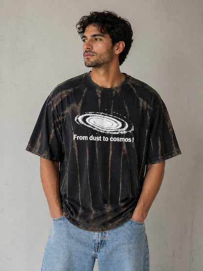 From Dust to Cosmos Acid Wash Oversized T-Shirt