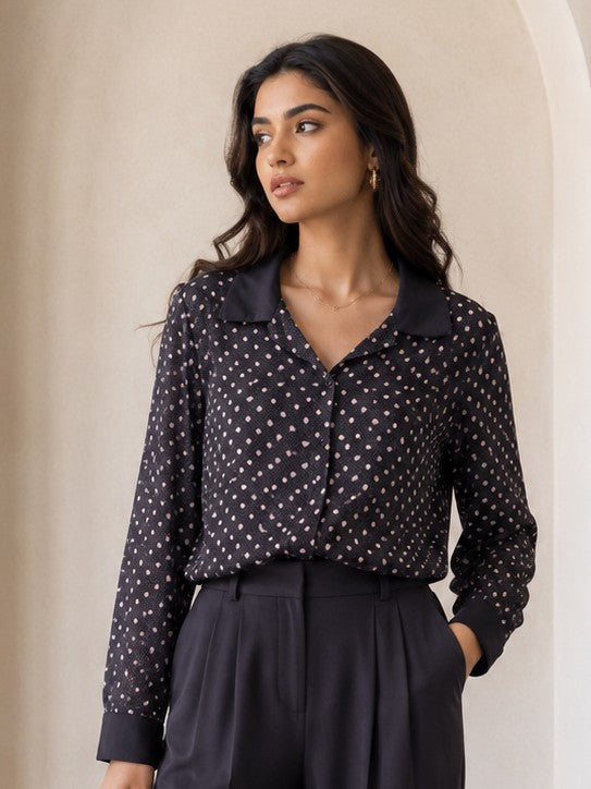 Midnight Dots Women’s Printed Shirt