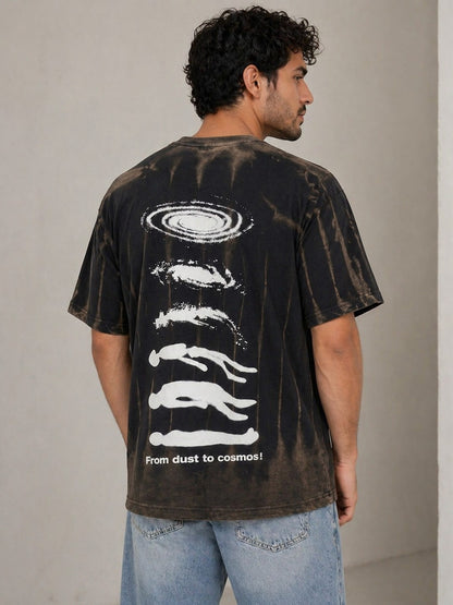 From Dust to Cosmos Acid Wash Oversized T-Shirt
