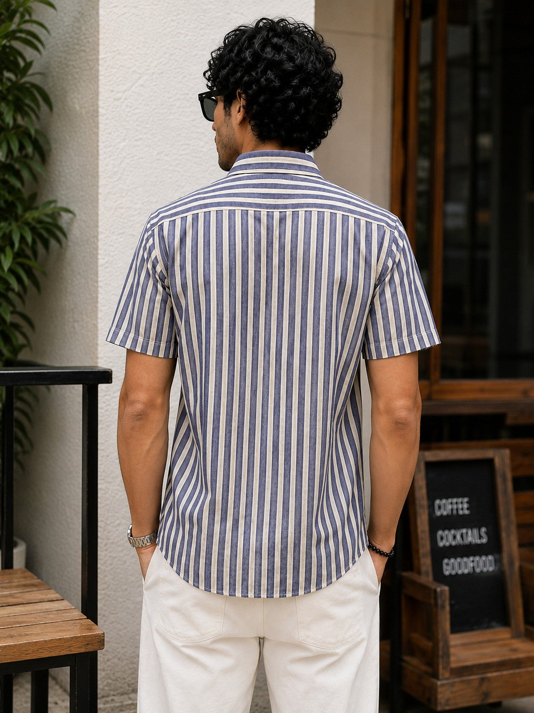 Men's Classic Vertical Stripe Casual Shirt