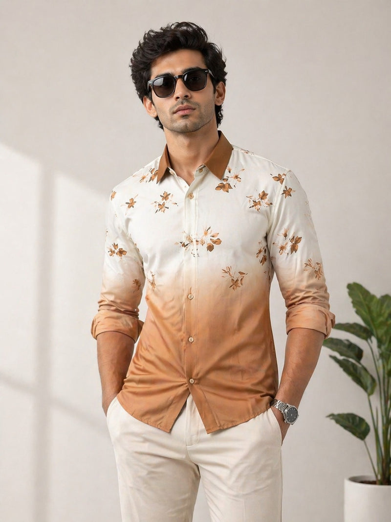 Cobalt Abstract Wave Resort Shirt