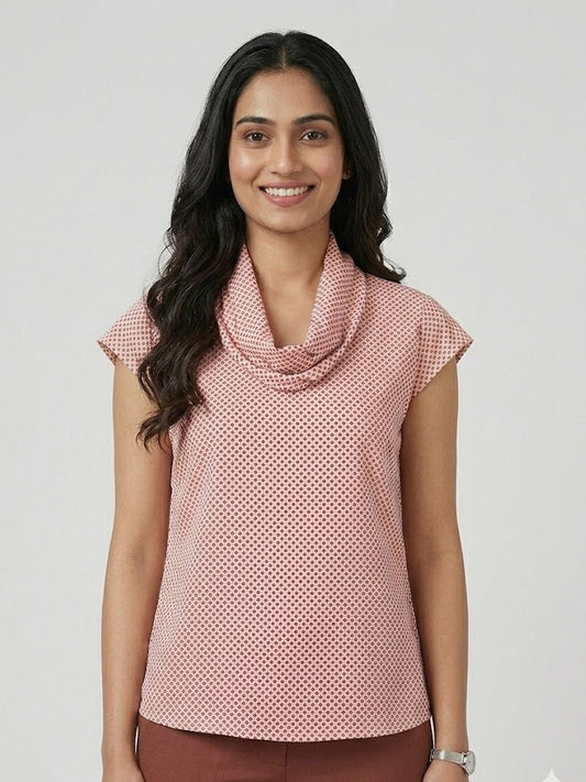 Blush Drape Neck Top