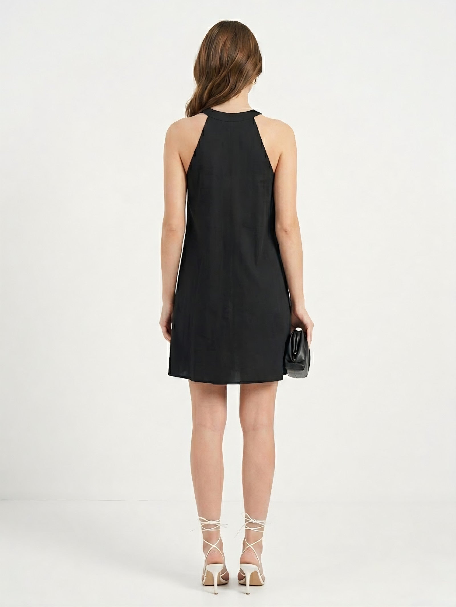 Halter-Neck Little Black Dress One Piece