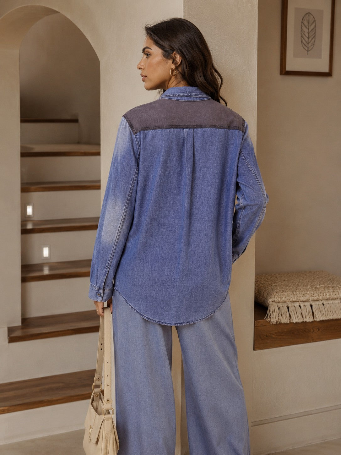 Azure Breeze Women’s Denim Shirt
