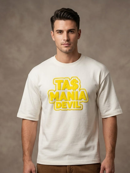 Tas Mania Devil Graphic Drop Shoulder T-Shirt for Men