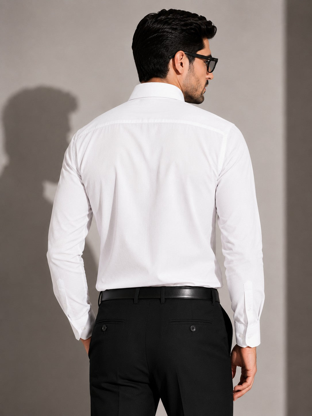 Classic White Tailored Full-Sleeve Shirt