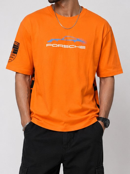 Men's Blaze Orange Porsche Graphic TShirt