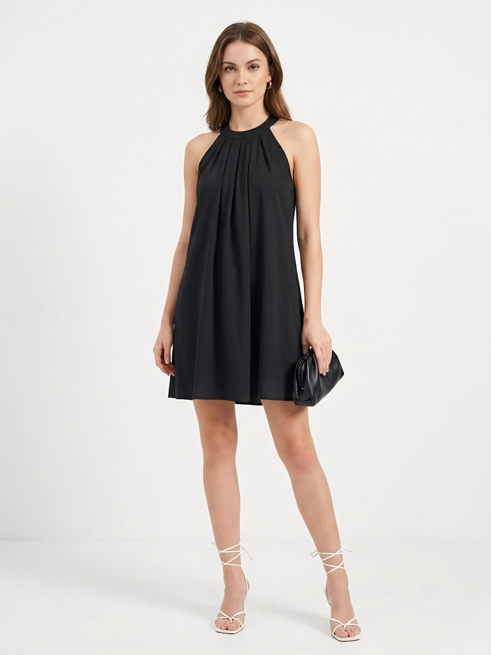Halter-Neck Little Black Dress One Piece