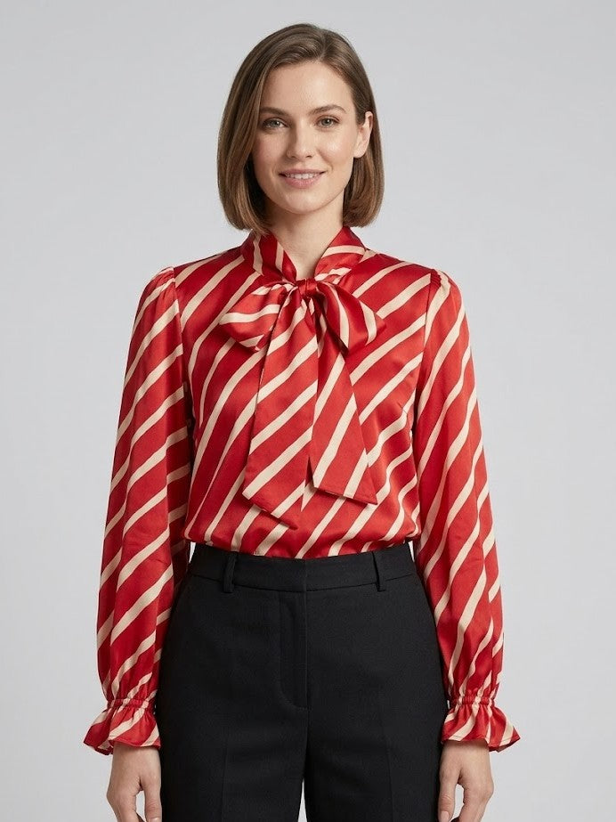 Women’s Satin Neck-Tie Top