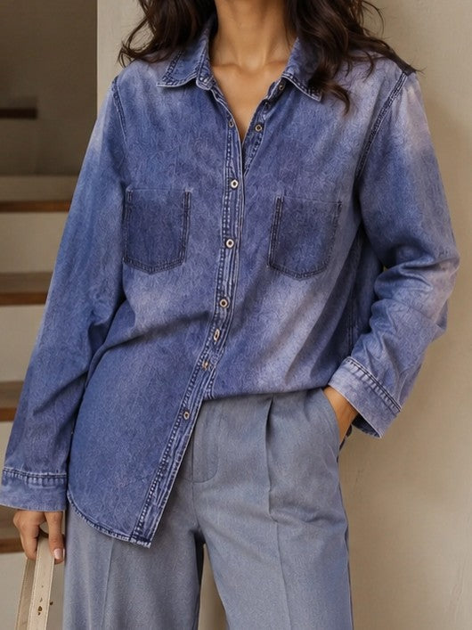 Azure Breeze Women’s Denim Shirt